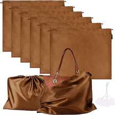 6 Pack Dust Bags for Handbags Silk Dust Cover Bag for Handbags Purses Shoes