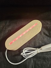 LED Light Display Stand Oval Base Wooden Stand Lamp Holder Resin Crystal 16354