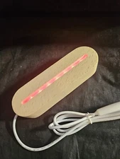 LED Light Display Stand  Oval Base Wooden Stand Lamp Holder Resin Crystal (16354