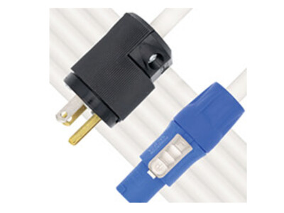 (6) PK CBI White PowerCon Cable PowerCon to AC Male 3 prong 10ft