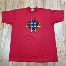 Vtg Single Stitch Graphic Print Aztec Western Hanes 50 50 Sz XXL Made in USA