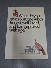 Wild Turkey Kentucky Bourbon Print Ad 1990  8x11 Great To Frame