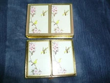 VTG lot 2 Double DECK 606 CONGRESS PLAYING CARDS Canasta CHERRY BLOSSOM Bird