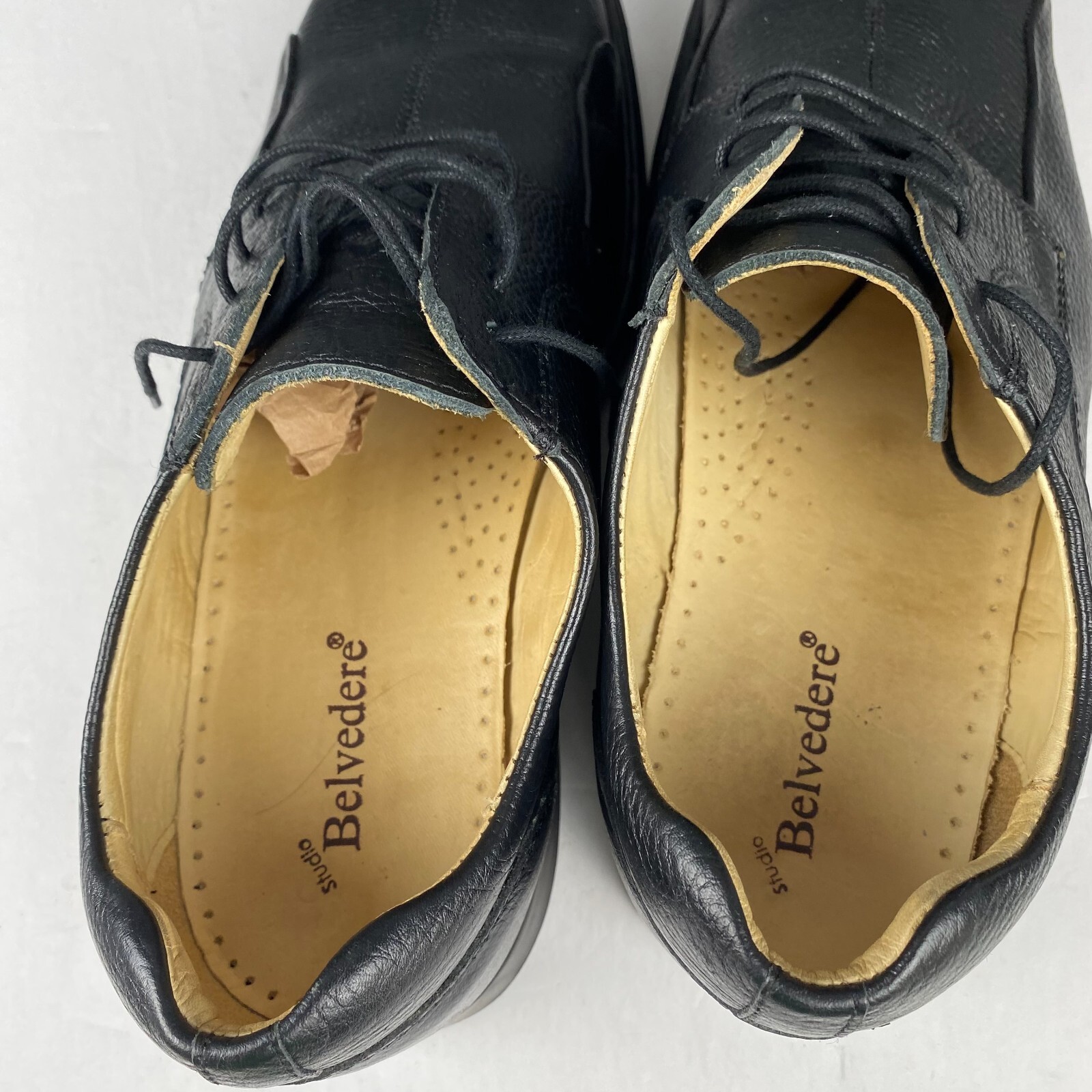 SAOLA Scarpe derby Belvedere Studio Bay Bridge in pelle nera taglia 13 EEE scarpe da abito