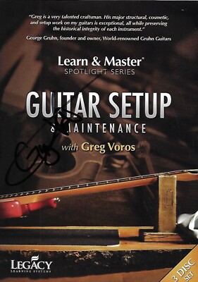 Learn and Master Guitar Setup and Maintenance by Greg Voros (2010, DVD, 3-Discs)