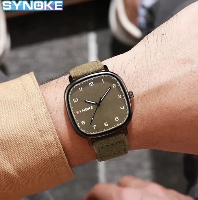 ✅ Swiss Mens Slim Sport Watch Wrist Military Analog Army Quartz Leather Strap UK - Image 3 of 4