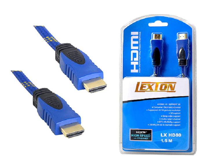 Hdmi Cable 24-Bit 1.5m 1.4V 3D Premium Quality Hdtv Lcd Hd Dvb Dvd Wii Ps3 Pc-image