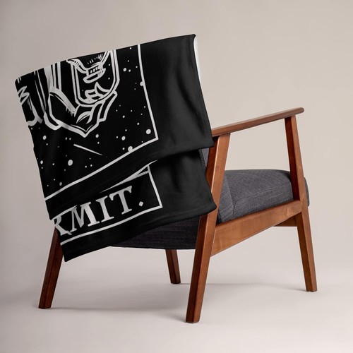 The Hermit Tarot Card Blanket Grim Reaper Gothic Halloween Bedroom (60" x 50") - Picture 3 of 6