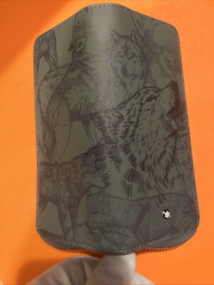 RARE* - Montblanc Kipling Wolf 124474 Pouch - 1-pen Leather collector pouch