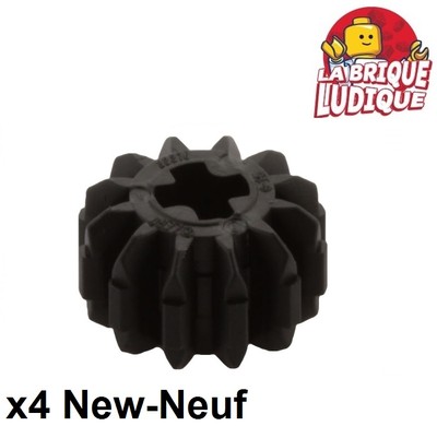 Lego Technic 4x Zahnrad Ritzel Gear 12 Thoot Zähne schwarz/black 32270 NEU