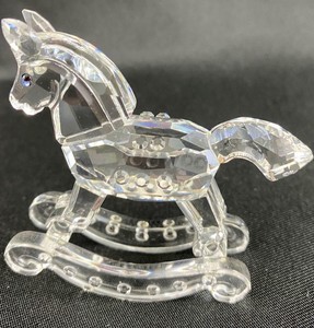 Rocking Horse Vintage~Swarovski Austrian Crystal Glass~Figurine~Blue Eyes #7479 | eBay