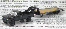 Greenlight 1:64 Black 1990 FORD F-150 F150 XL Farm Pickup w/Gooseneck Trailer