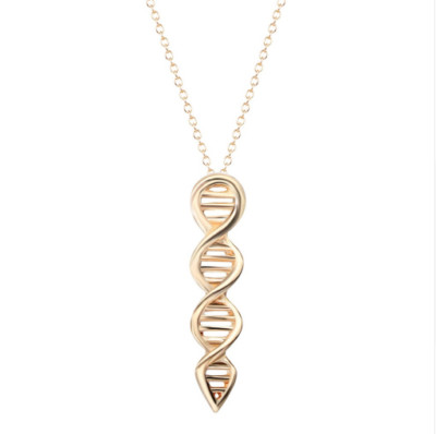 DNA Molecule Necklace Biology Jewellery Chemistry Pendant Chain Women's Mens