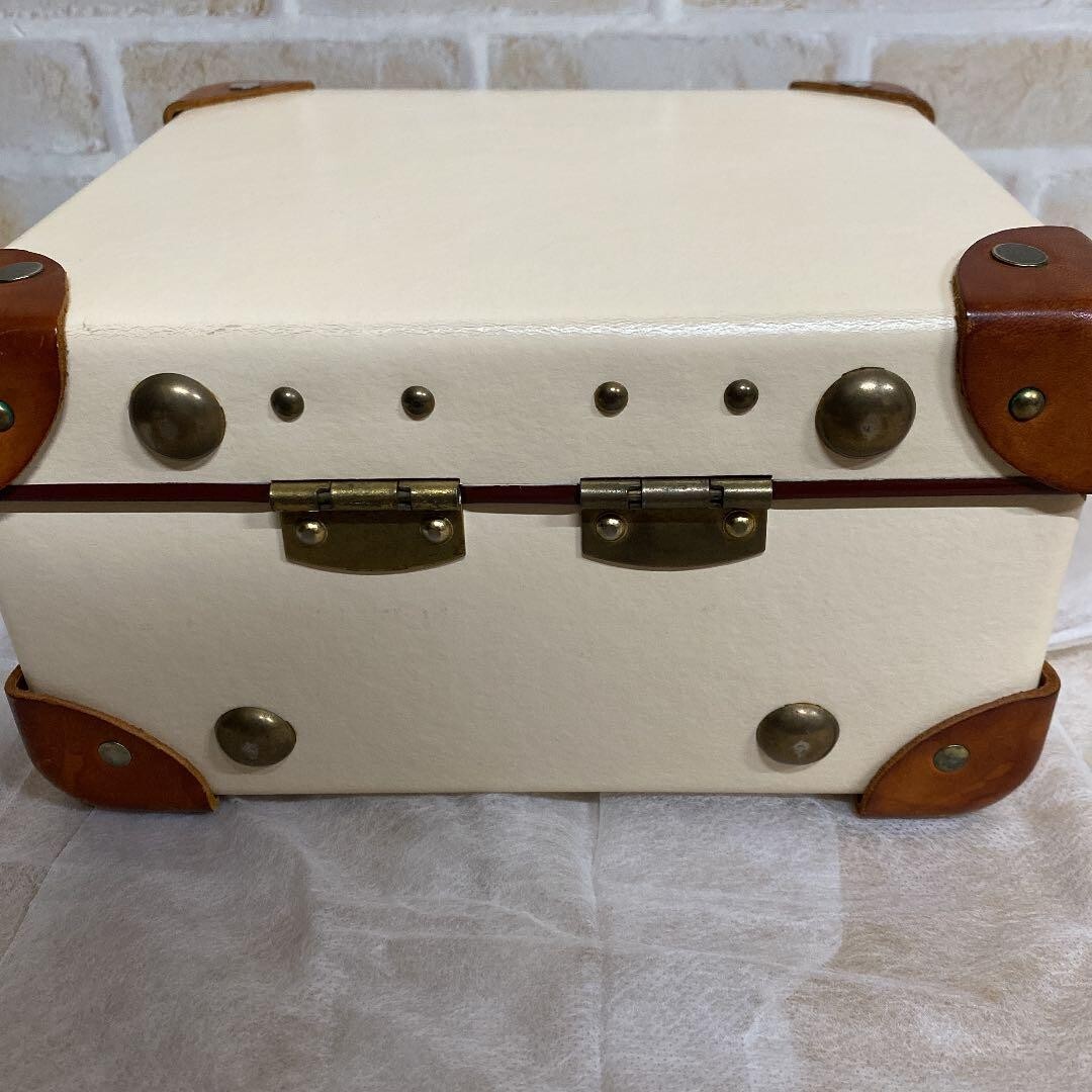 GLOBE TROTTER Safari 9 inch Mini Suitcase White Very Good Used 