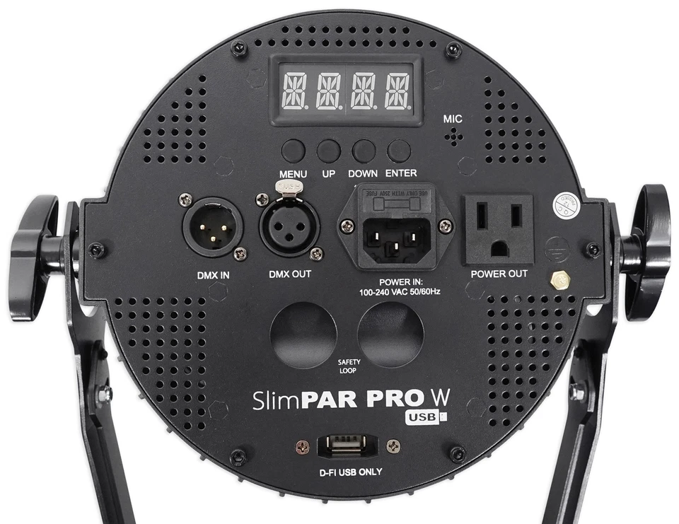 (4) Chauvet DJ SlimPar Pro W USB D-Fi LED Par Can Wash lights+Facade+DMX Cables - Image 3 of 4