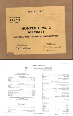 Hawker Hunter Jet Flugzeug Wartungshandbuch MkF.2 F2 RAR Archiv DVD RAF 1955