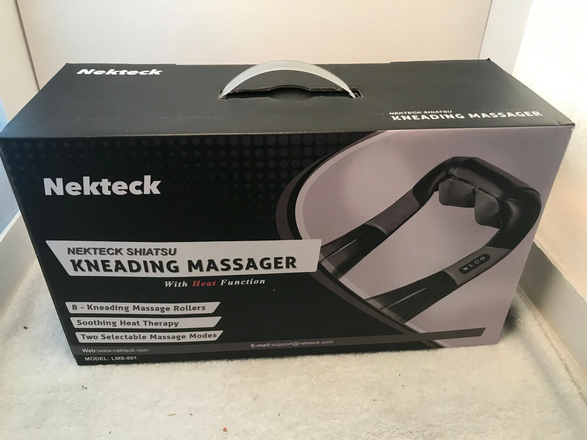 Nekteck Shiatsu Neck and Back Massager with Soothing Heat Electric