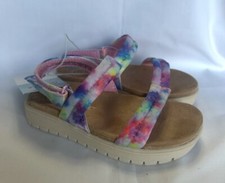 Cat Jack Toddler Girls' Chaya Slip-On Footbed Sandals Multicolor