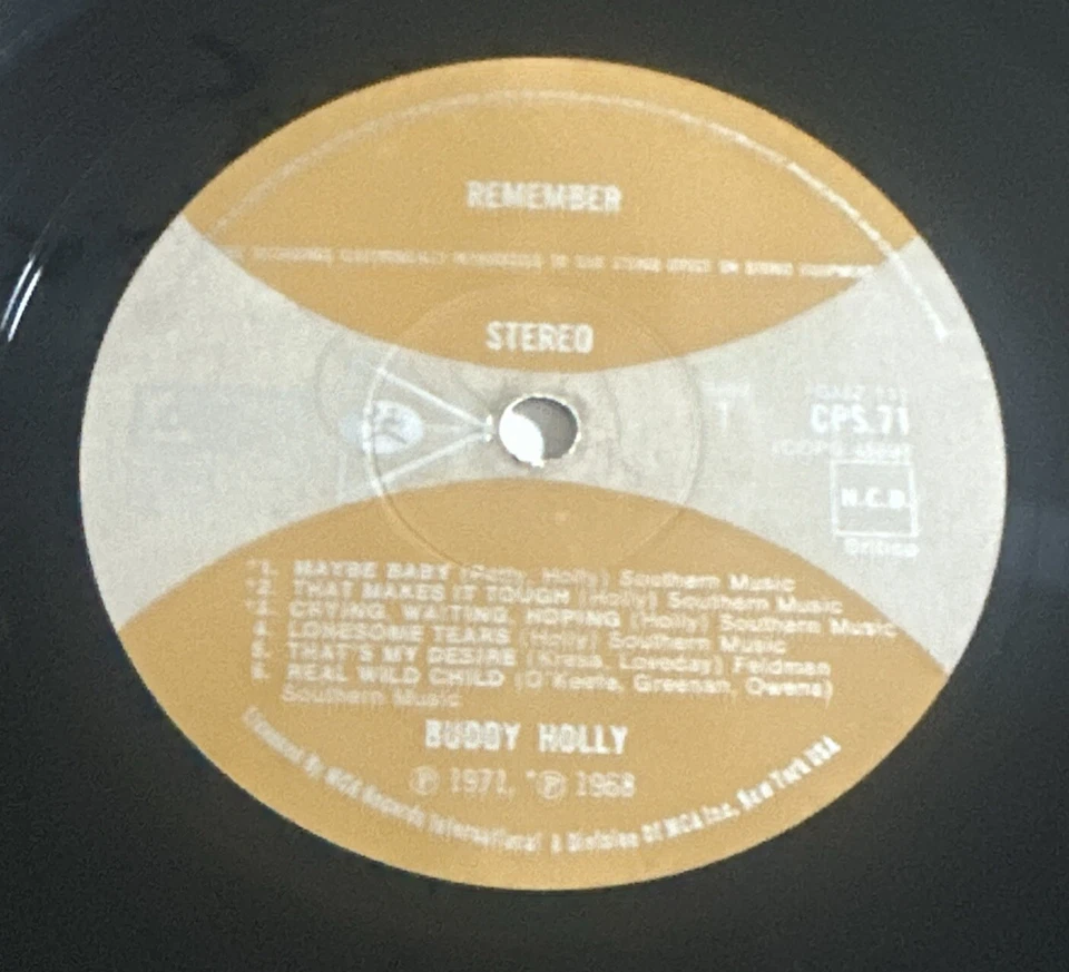 Buddy Holly - Remember - Coral CPS 71  Rock N Roll VG+ / VG+ Condition - Image 4 of 4