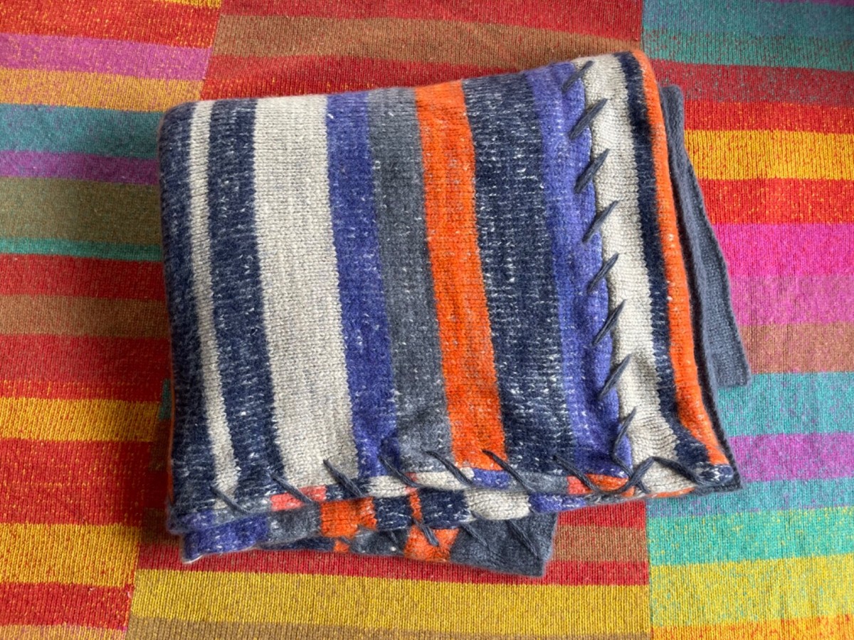 布団・毛布 The Elder Statesman Rainbow Blanket The Elder Statesman $9k 4 Panel Cashmere Blanket | eBay