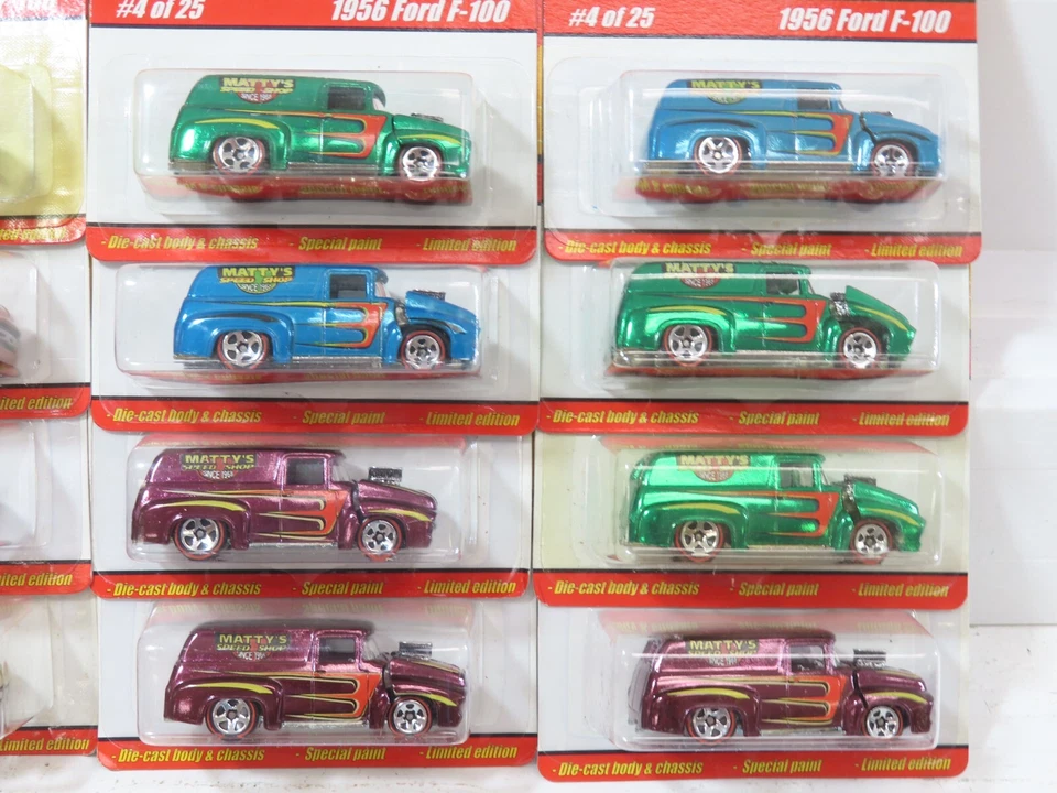 Mattel H7069 Lot of 16 Hot Wheels Classic Series 1 1956 Ford F-100 NIB 8710 - Image 3 of 4