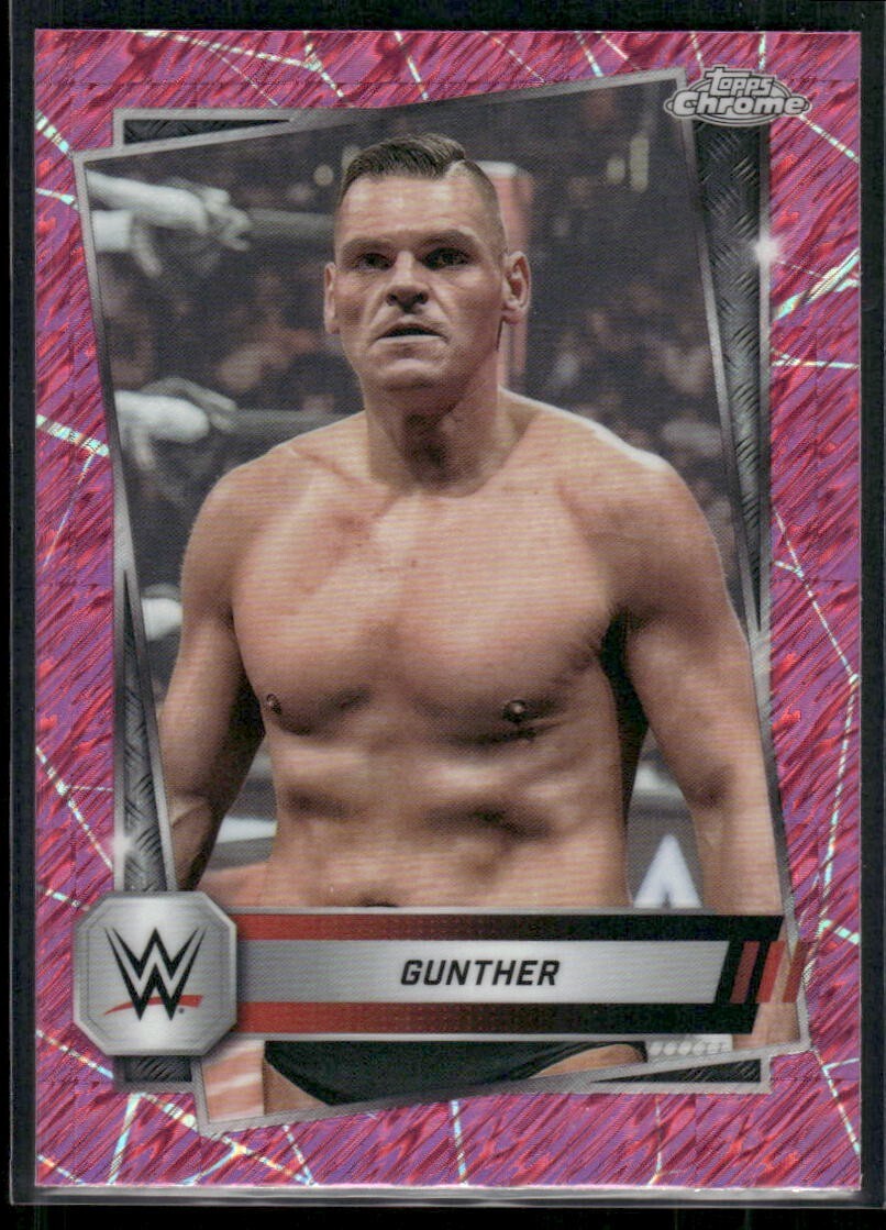 2025 Topps Chrome WWE Gunther #2 Pink Shimmer Refractor