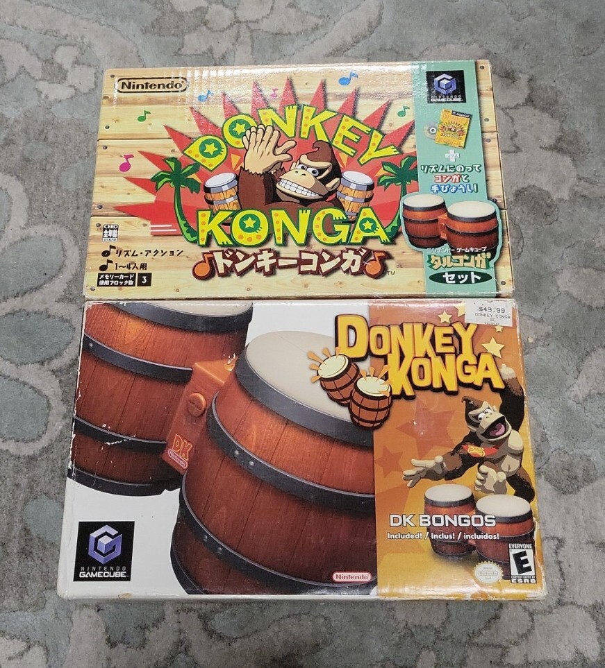 Nintendo Gamecube Donkey Konga DK Bongos Drums with Box - USA and