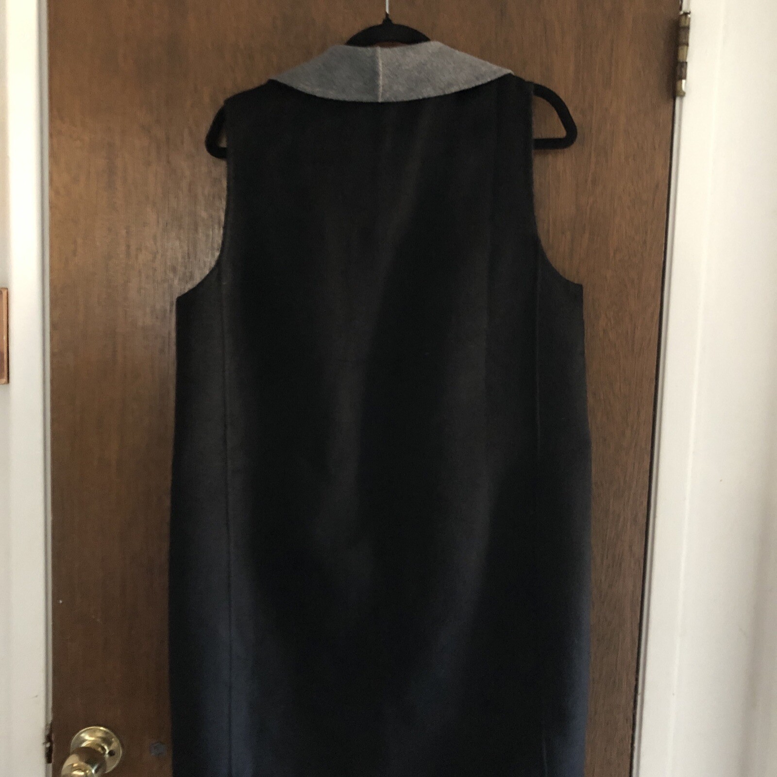 talbots medium double face open sweater vest blac… - image 8