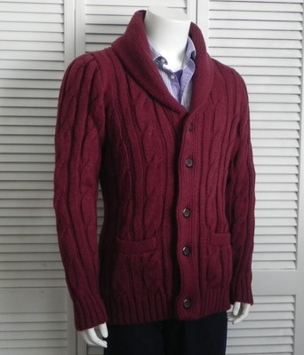 burgundy shawl cardigan