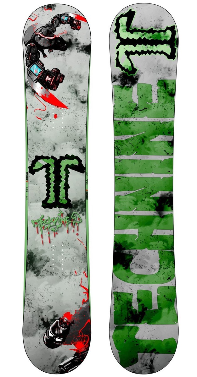 スノーボード heavenfield T Technine Shred Til Death STD Mens Snowboard 151 cm T9 Combo White