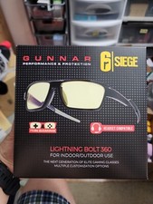 Gunnar Optiks LI3-00103 Gunnar Lightning Bolt 360 6-Siege Onyx Amber Sun Glasses