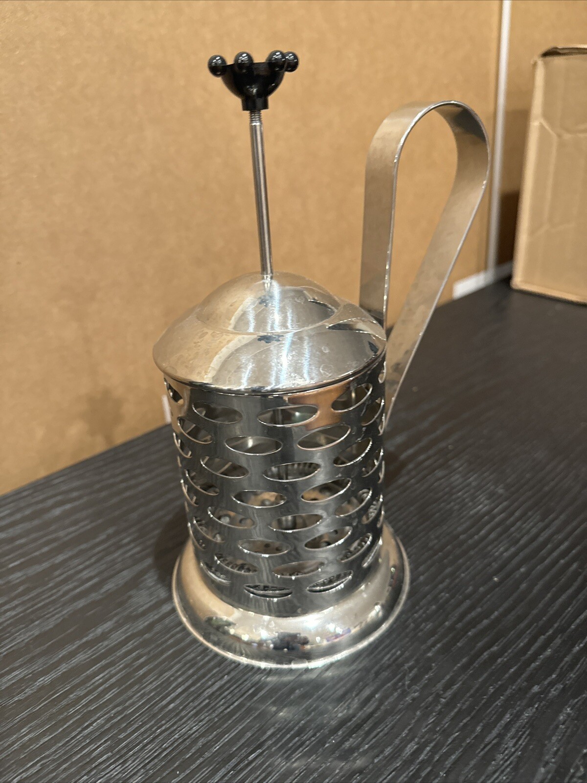 Kanne King Kaffeebereiter Design Matteo Thun Glas Cromargan