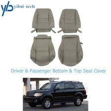Fit For Toyota Sequoia 2000-2007 Driver Passenger Bottom Top Seat Cover Gray