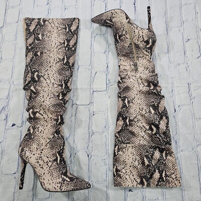 Jessica Simpson WOMENS 6 Snakeskin Animal Print Loury Over