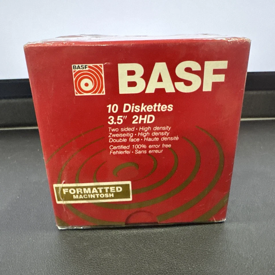 BASF 2HD High Density Macintosh Formatted 3.5" Inch Floppy Disks - 10 Pack_ 2ea - Image 4 of 4