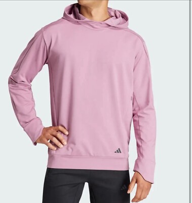 Size M Mens Adidas Yoga Training Sweatshirt Hoodie Orchid Purple IN7924 NEW 