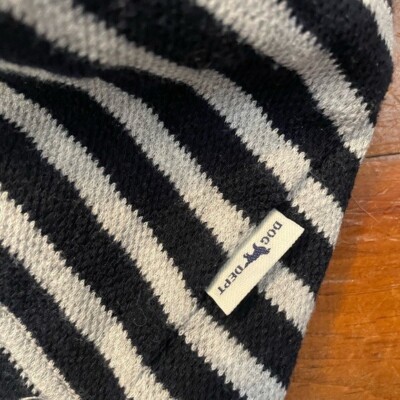 Dog Dept Santa Monica California Roll Neck Long Sleeve Striped
