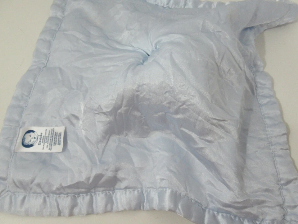 Gerber Blue Bear rojo azul camión volquete bebé manta de seguridad Lovey satinado adorno trasero Foto 4 de 4