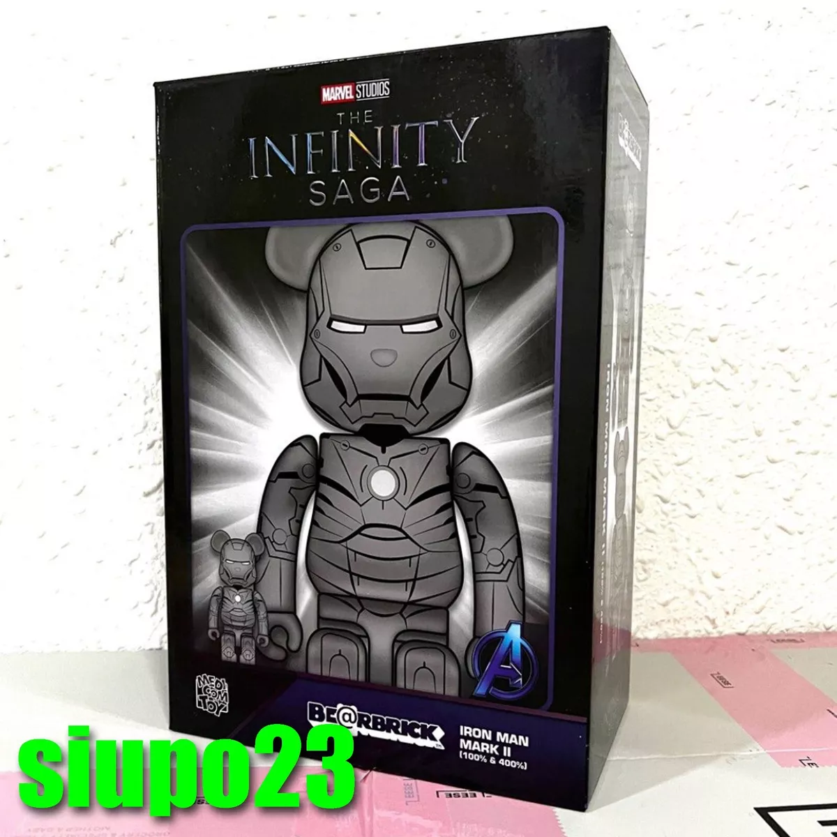 BE@RBRICK IRON MAN MARK II 100％ u0026 400％-