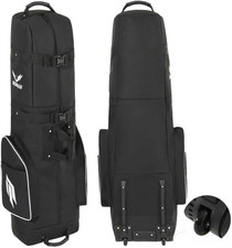 Golf Travel Bag for Airlines with Wheels, Lockable Zipper and Shoes Compartment,