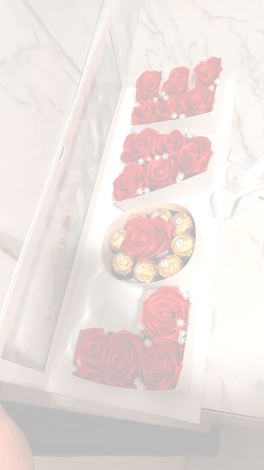With Artificial Roses And Chocolates, Rectangular