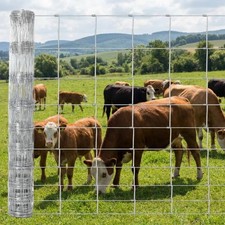 Farm Fence 5Ft x164/328Ft Heavy Duty Galvanized Cattle Fence Animals Protection