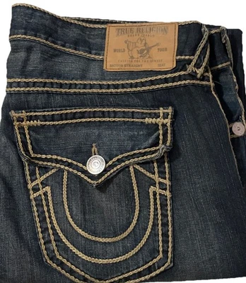 True Religion World Tour Blue Jeans for Men for sale - eBay