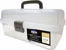 Zieler Artists Carry/Caddy Box (Translucent White) - Ideal storage for artists 