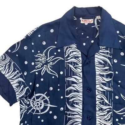 Sun Surf Rayon Aloha Shirt Short Sleeve Open Erihide Large Used