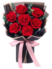 Flower Bouquet Flowers Delivery Prime 7Piece Preserved Roses Bouquet Red Gift