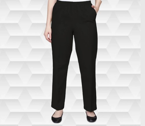 Alfred Dunner Petite Black Elastic Waist Slacks 18P SHORT.