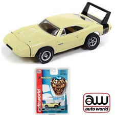 Auto World 1969 Dodge Charger Daytona Yellow R27 HO Slot Car SC343 fits AFX
