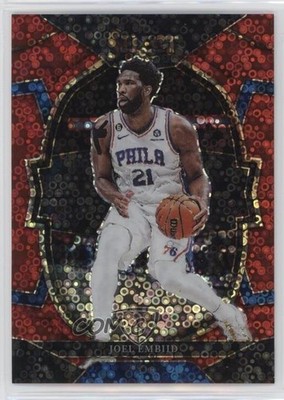 2022-23 Panini Select Concourse Red Disco Prizm 28/49 Joel Embiid #47 hs9