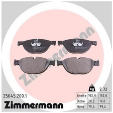 Zimmermann Bremsbelagsatz Bremsklötze vorne 34116775322 34112449268 | 171828